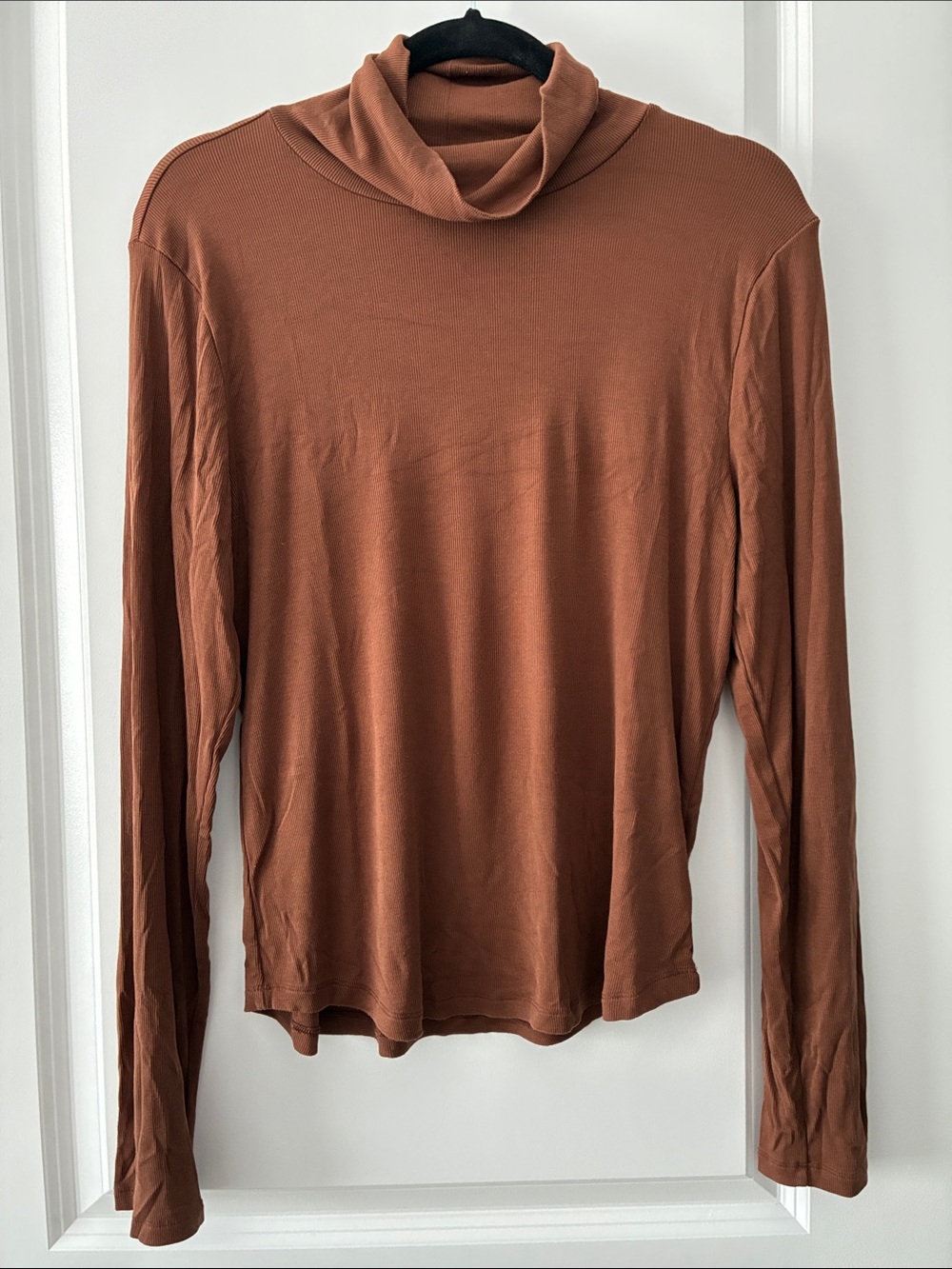 Sunday Best Size XL Longsleeve Ribbed Freshman Turtleneck Shirt - Brown